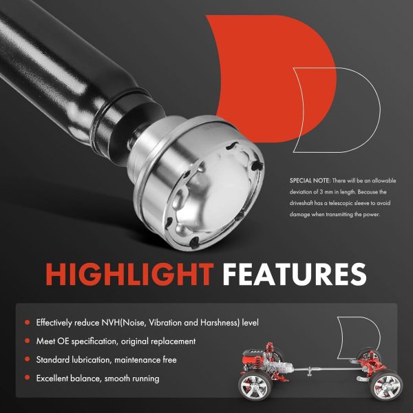 A-Premium Rear Drive Shaft Steel Construction-5